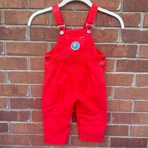 Vintage Lacoste Red Overalls Size 18 Months